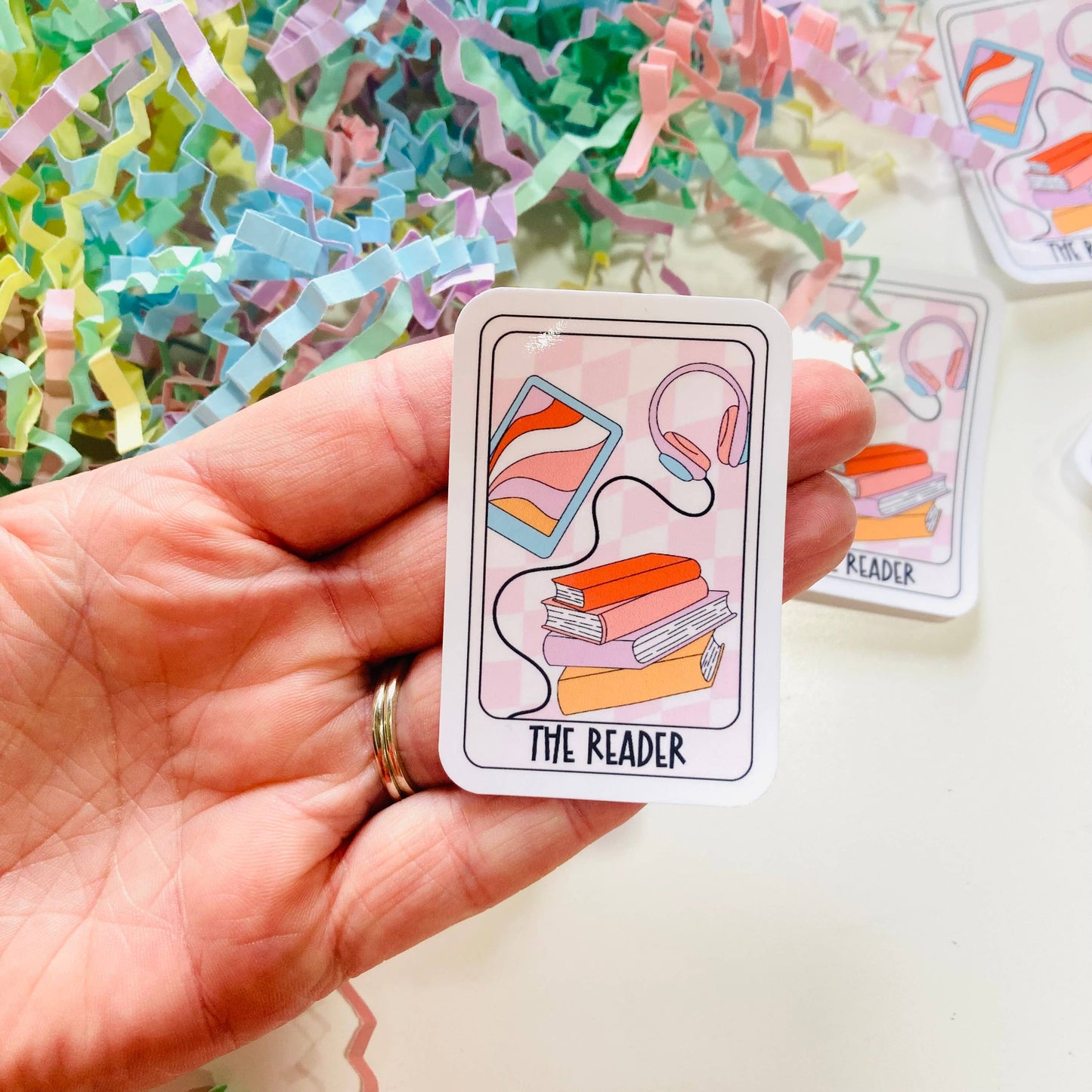 The Reader Tarot Card Vinyl sticker
