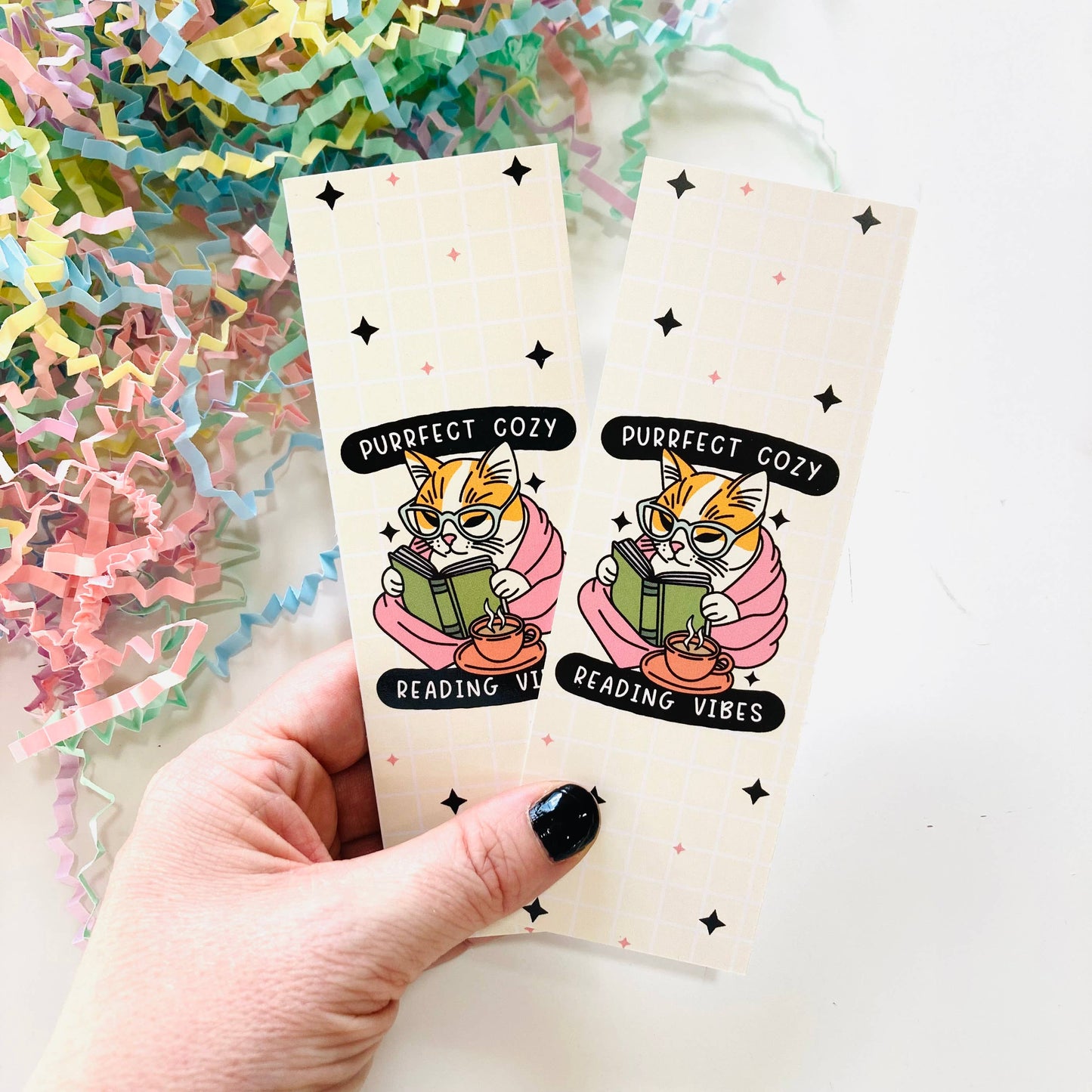 Purrfect Cozy Reading Vibes Bookmark