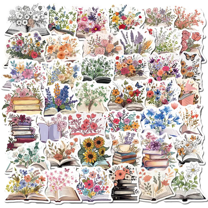 Floral Bookish Sticker Pack