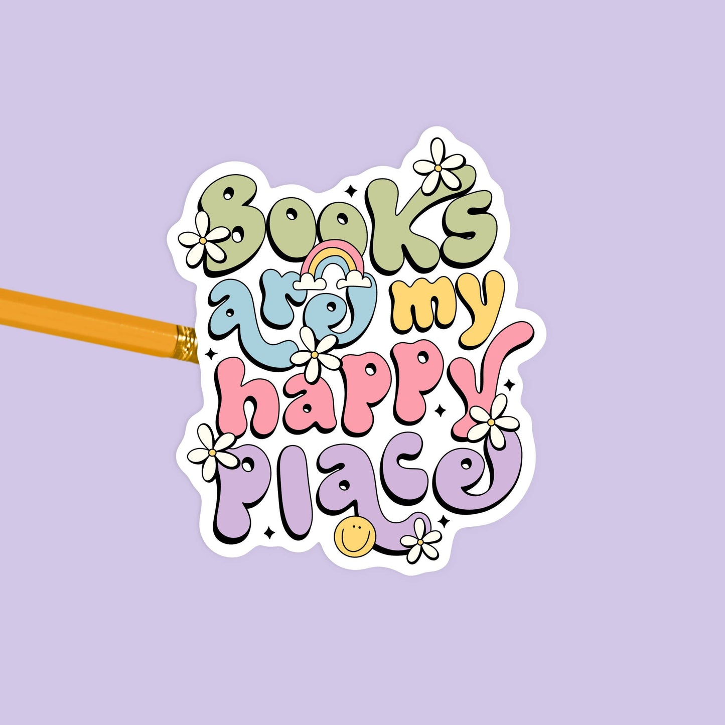 Books are My Happy Place Vinyl Sticker